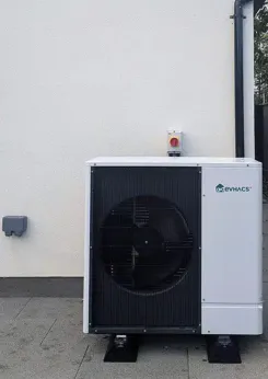 EVHACS integrated charging system installed at the side of a house