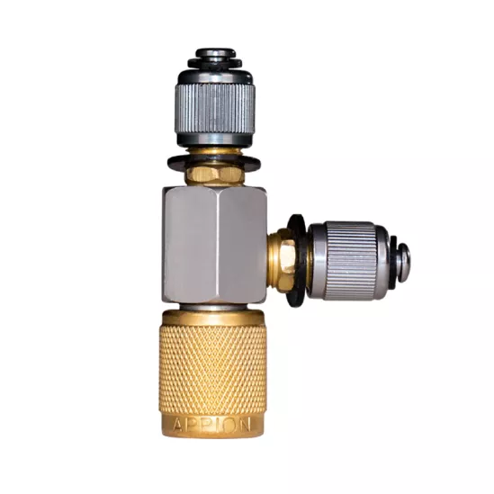 Appion MegaSeal Low-Loss Charging T-Fitting 1/4in FL, Appion MegaSeal Low-Loss Charging T-Fitting 1/4in FL